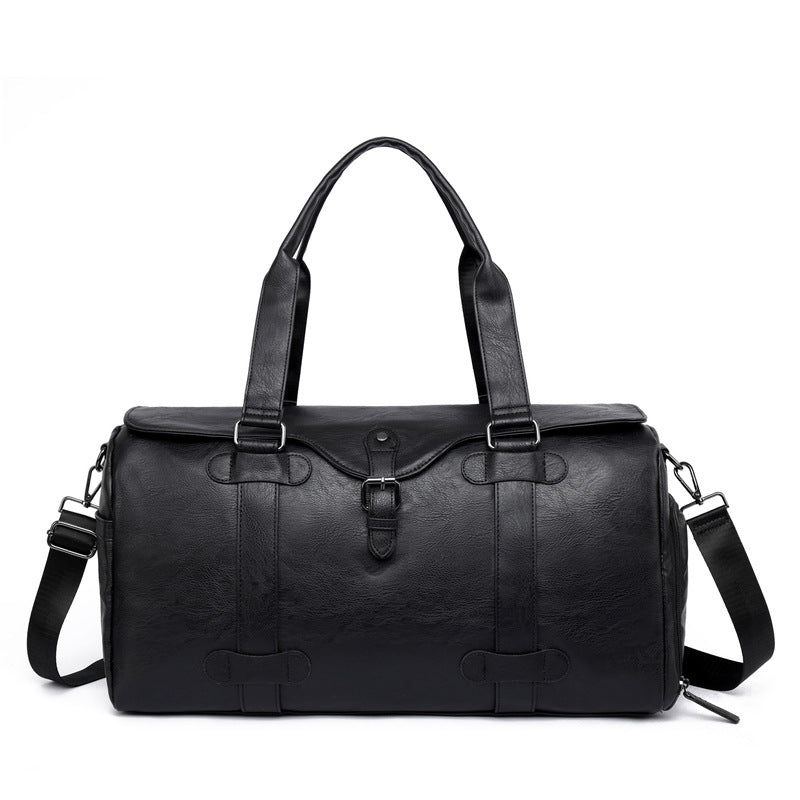 Elegant Genuine Leather Duffel Bag With Versatile Carrying Options Stornfield