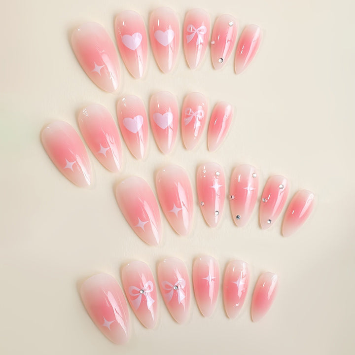 Artificial Nail Set with Romantic Design Stornfield