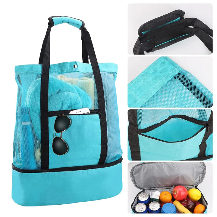 Unisex Spacious Square Shopping Bag with Insulated Interior Compartment Stornfield