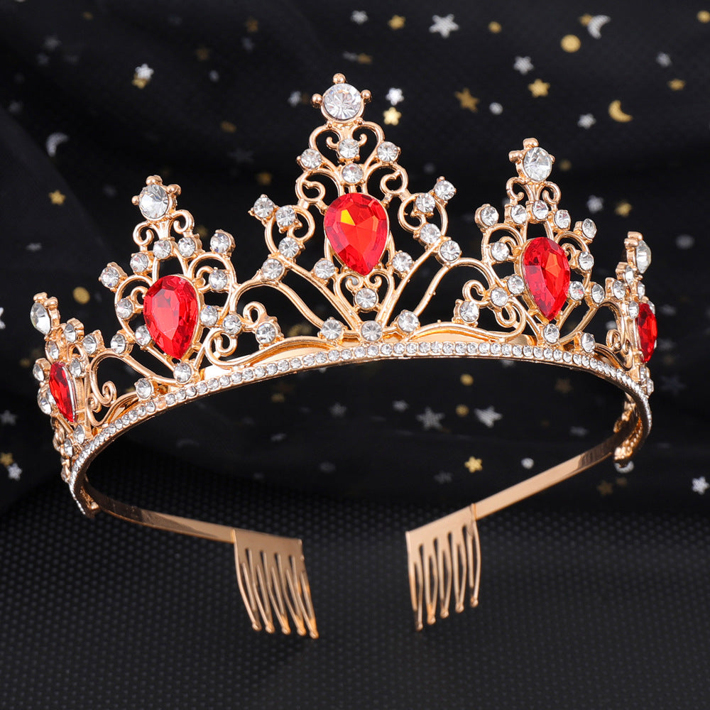 Girl crown with sparkling crystals and elegant birthday sash set Stornfield