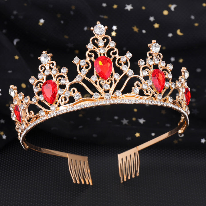 Girl crown with sparkling crystals and elegant birthday sash set Stornfield