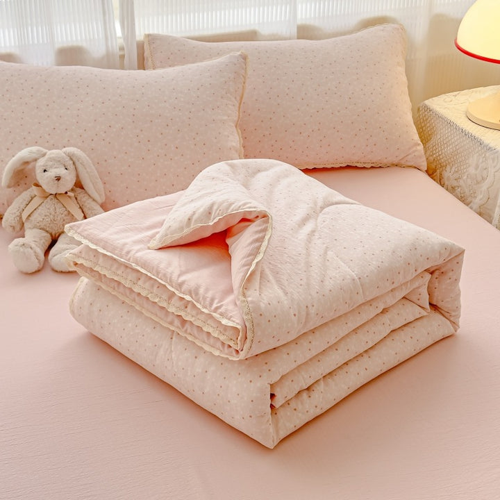Floral Patterned Quilted Bedspread