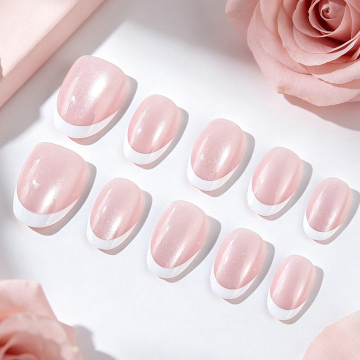 Elegant French Tip Press-On Nails Stornfield 1787542595