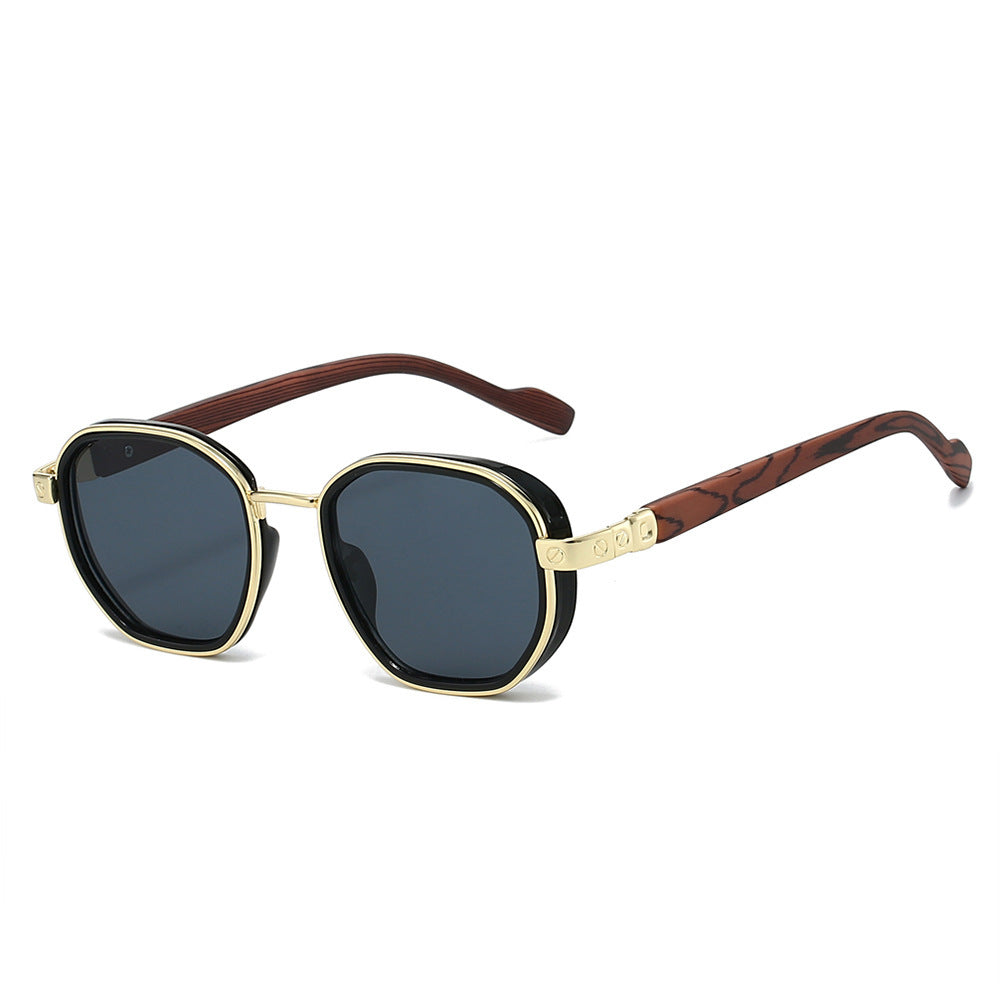 Geometric Framed Sunglasses with Luxurious Golden Accents Stornfield