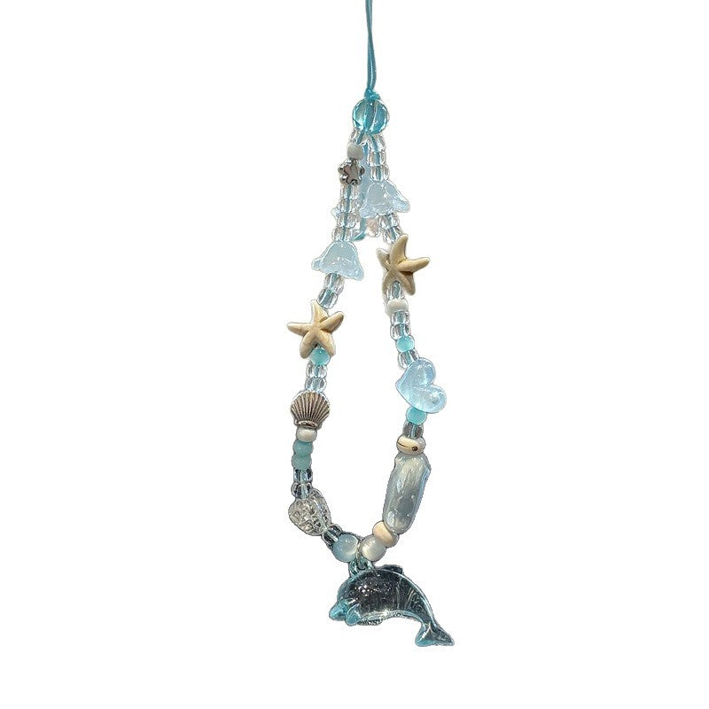 Dolphin and Starfish Beaded Charm Necklace Stornfield