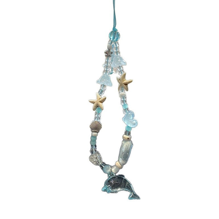 Dolphin and Starfish Beaded Charm Necklace Stornfield
