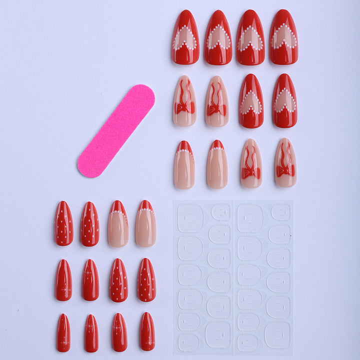 Artificial nails with festive Christmas design Stornfield
