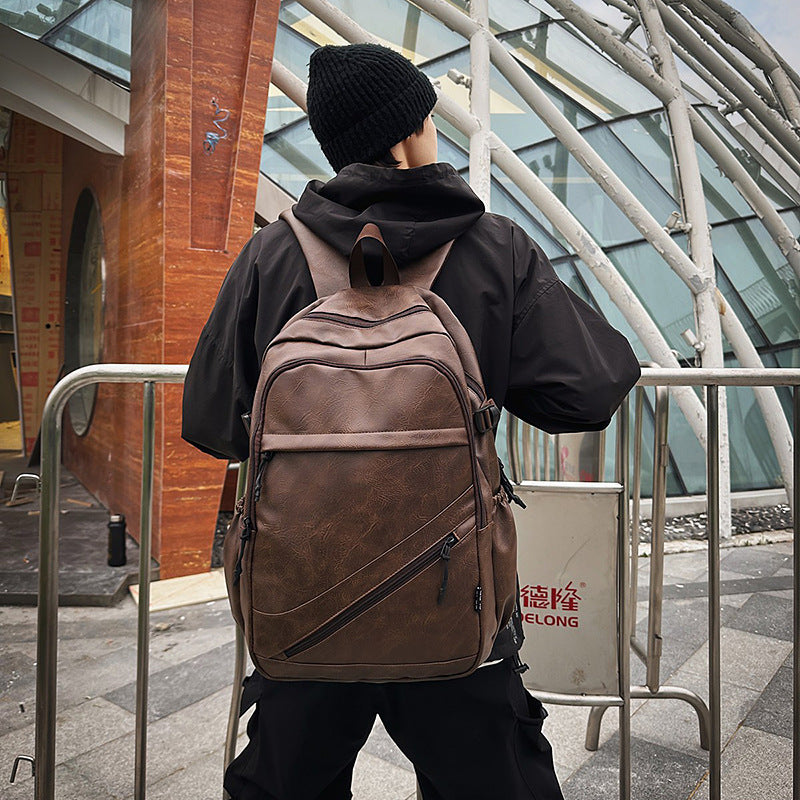 Premium Leather Laptop Backpack Stornfield