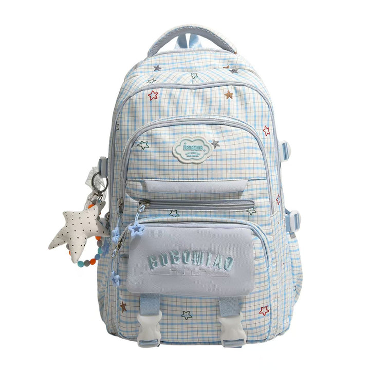 Multi-Pocket Star-Embellished Backpack Stornfield