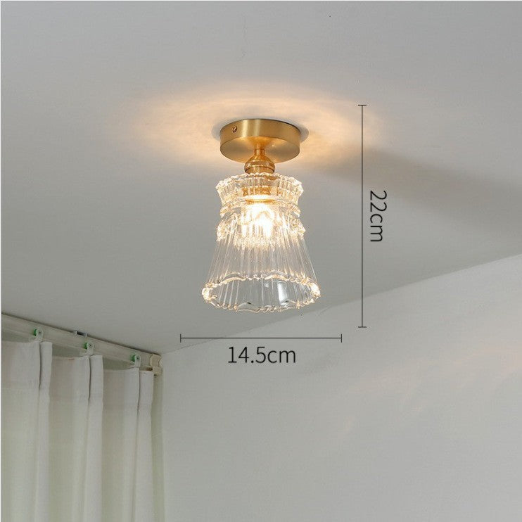 Elegant Glass Flush Mount Ceiling Light
