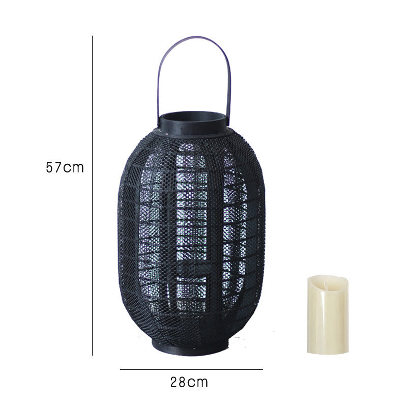 Decorative metal lantern with handle Stornfield