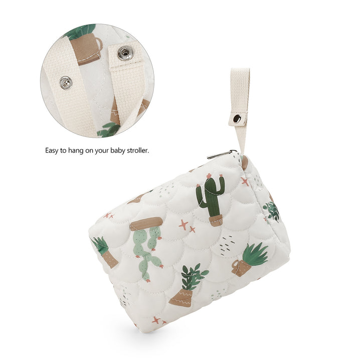 Stylish cosmetic bag with trendy plant motifs Stornfield