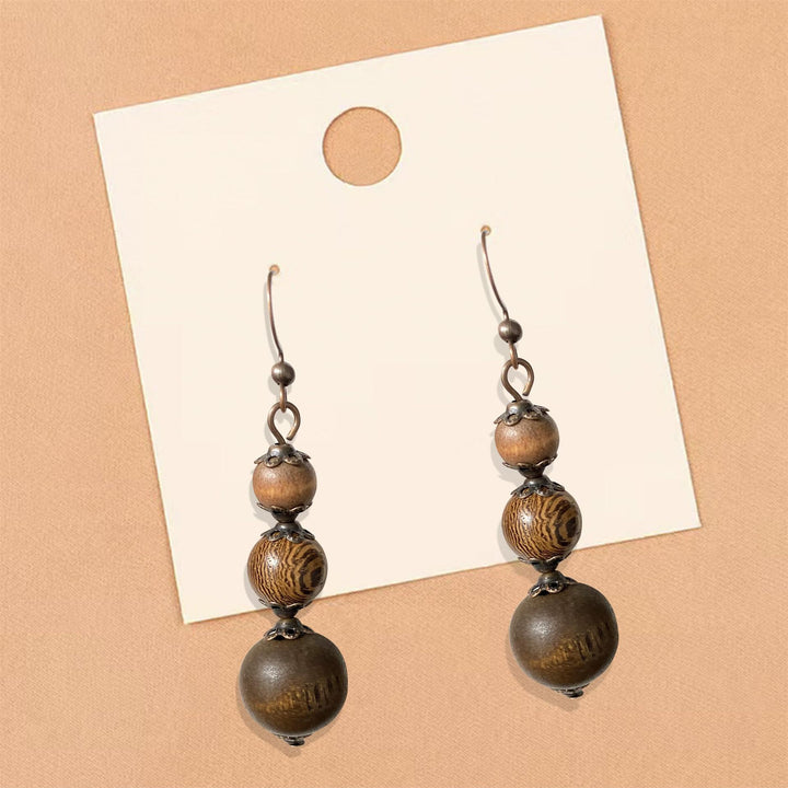 Handcrafted Wooden Drop Earrings Stornfield