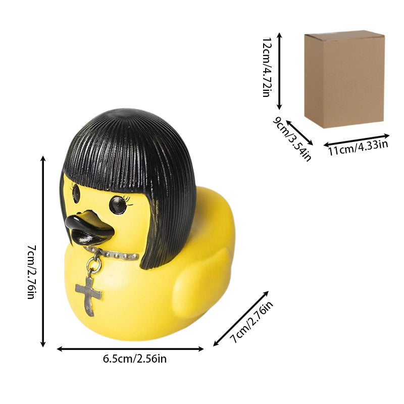 Decorative rubber duck with stylish haircut Stornfield