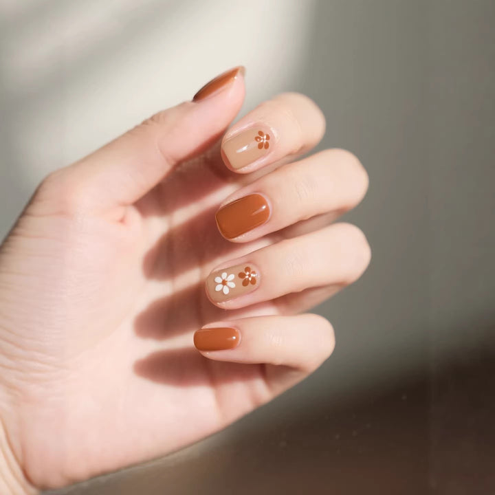 Artistic Floral Press-On Nails  1791773712