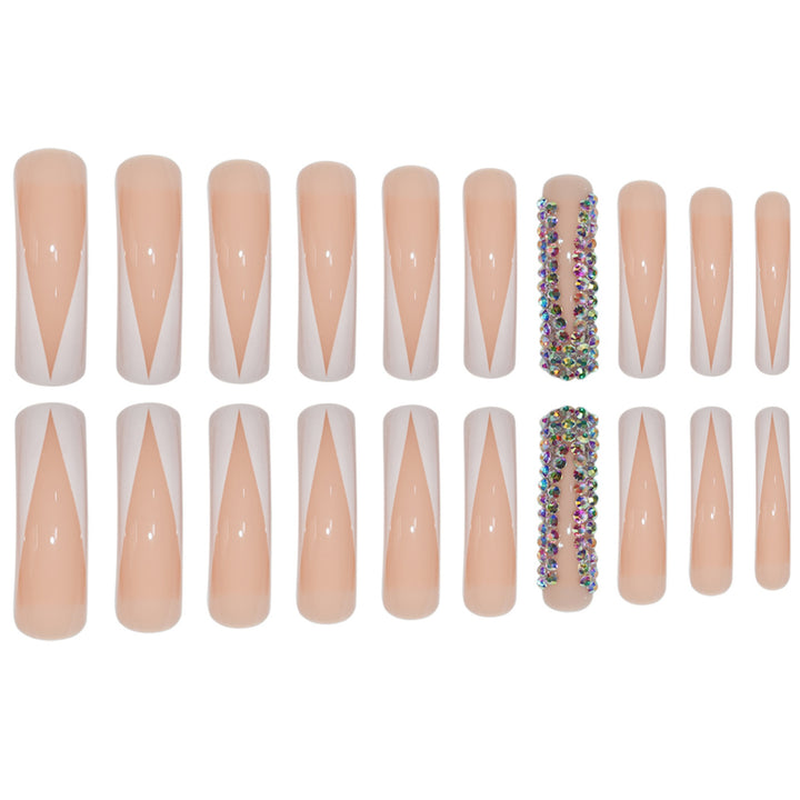 Glamorous Stiletto Press-On Nails with Rhinestone Accents Stornfield