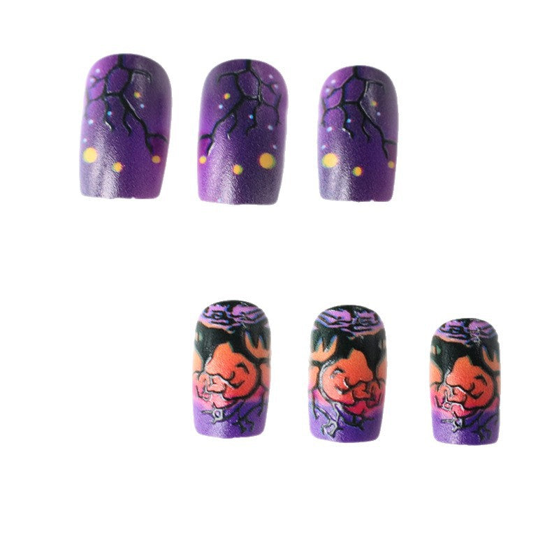 Artistic Halloween Nail Art Enhancements Stornfield