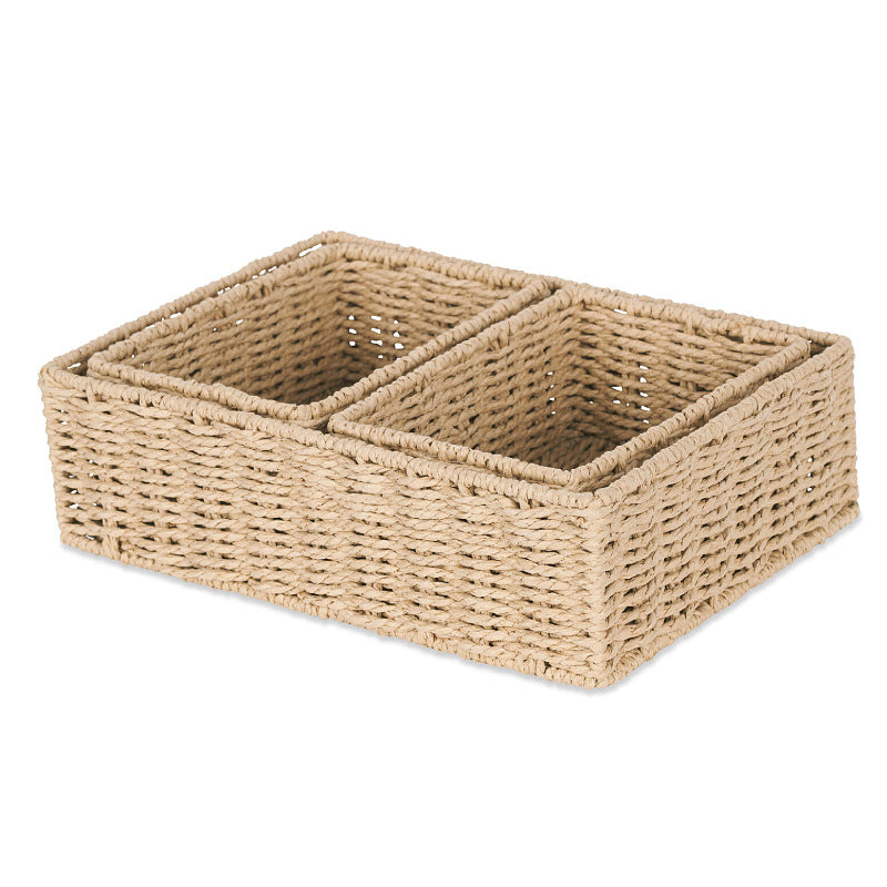Rectangular Natural Woven Storage Basket Stornfield
