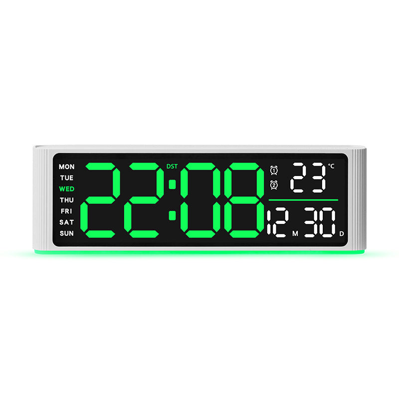 Digital LED alarm clock with temperature and day of week display Stornfield