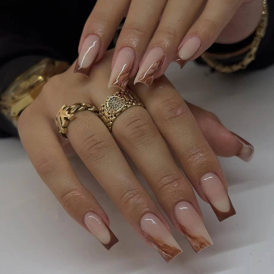 Elegant Coffin Nail Extensions Stornfield