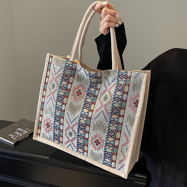 Ethnic-Inspired Decorative Tote Bag