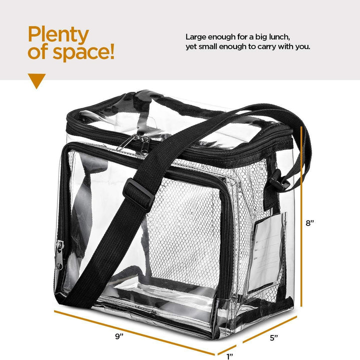 Transport bag made of transparent material with mesh pockets Stornfield