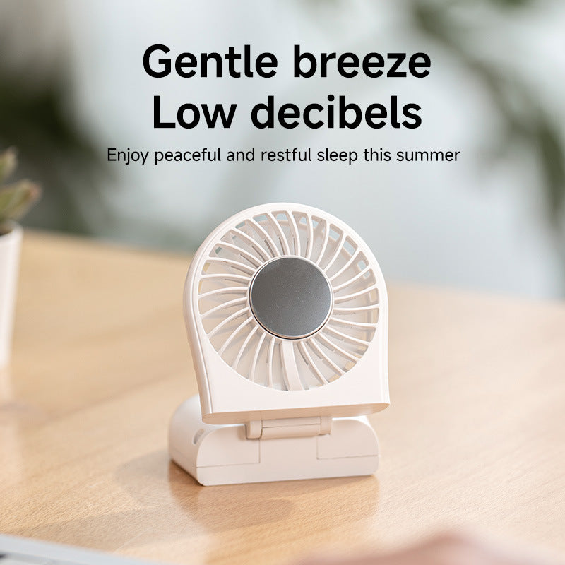 Unisex Compact Rechargeable Handheld Mirror Fan Stornfield
