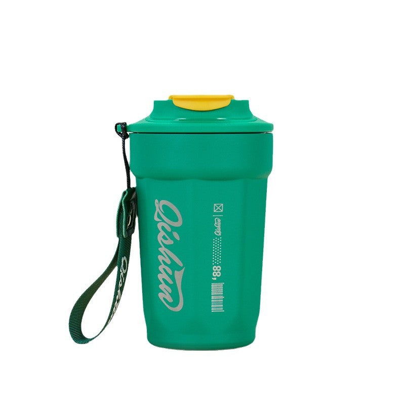 Ladies practical insulated drinking cup with carry strap Stornfield