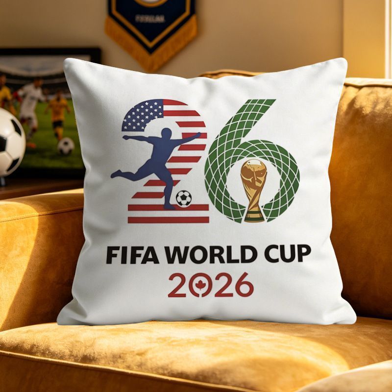 World Cup-Themed Decorative Pillow