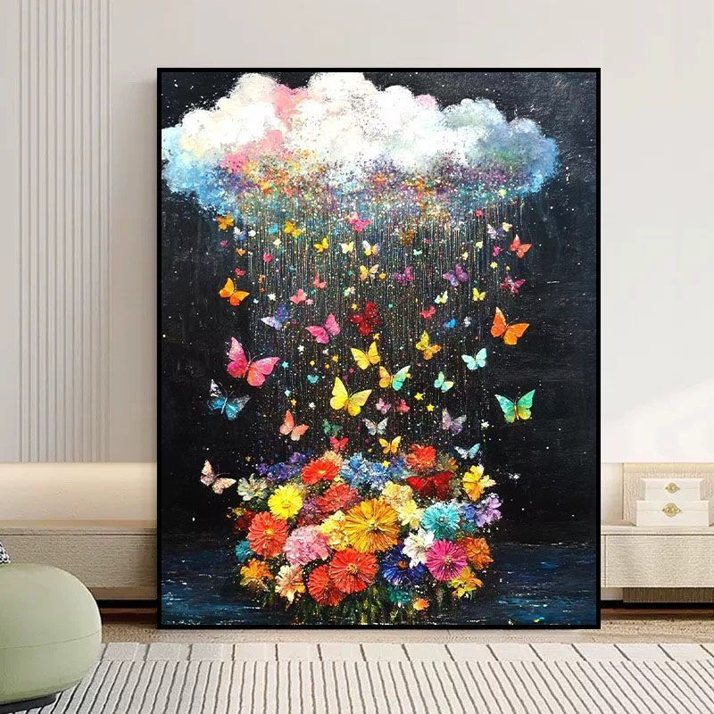 Abstract Butterfly Floral Canvas Artwork Stornfield