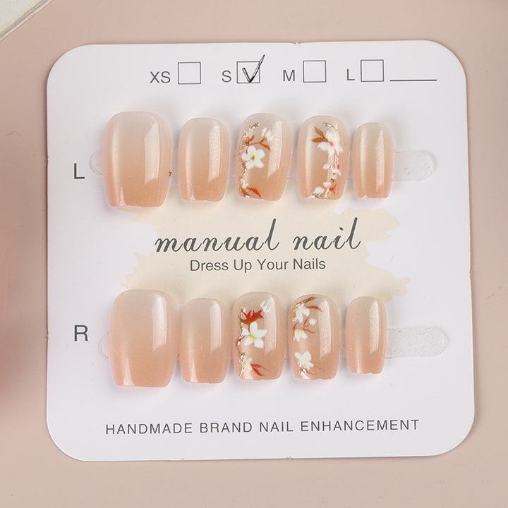 Artistic Floral Press-On Nail Design Set Stornfield