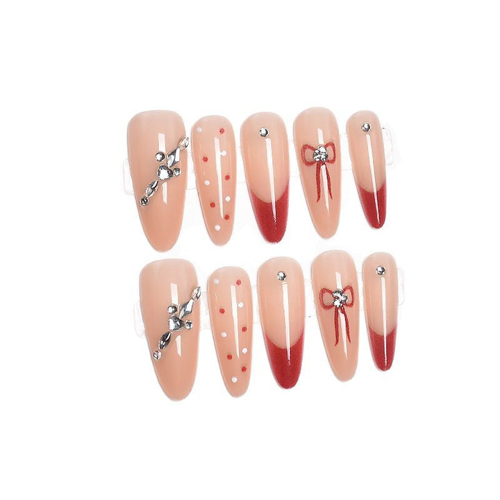 Artistic Press-On Nail Extensions with Decorative Patterns Stornfield