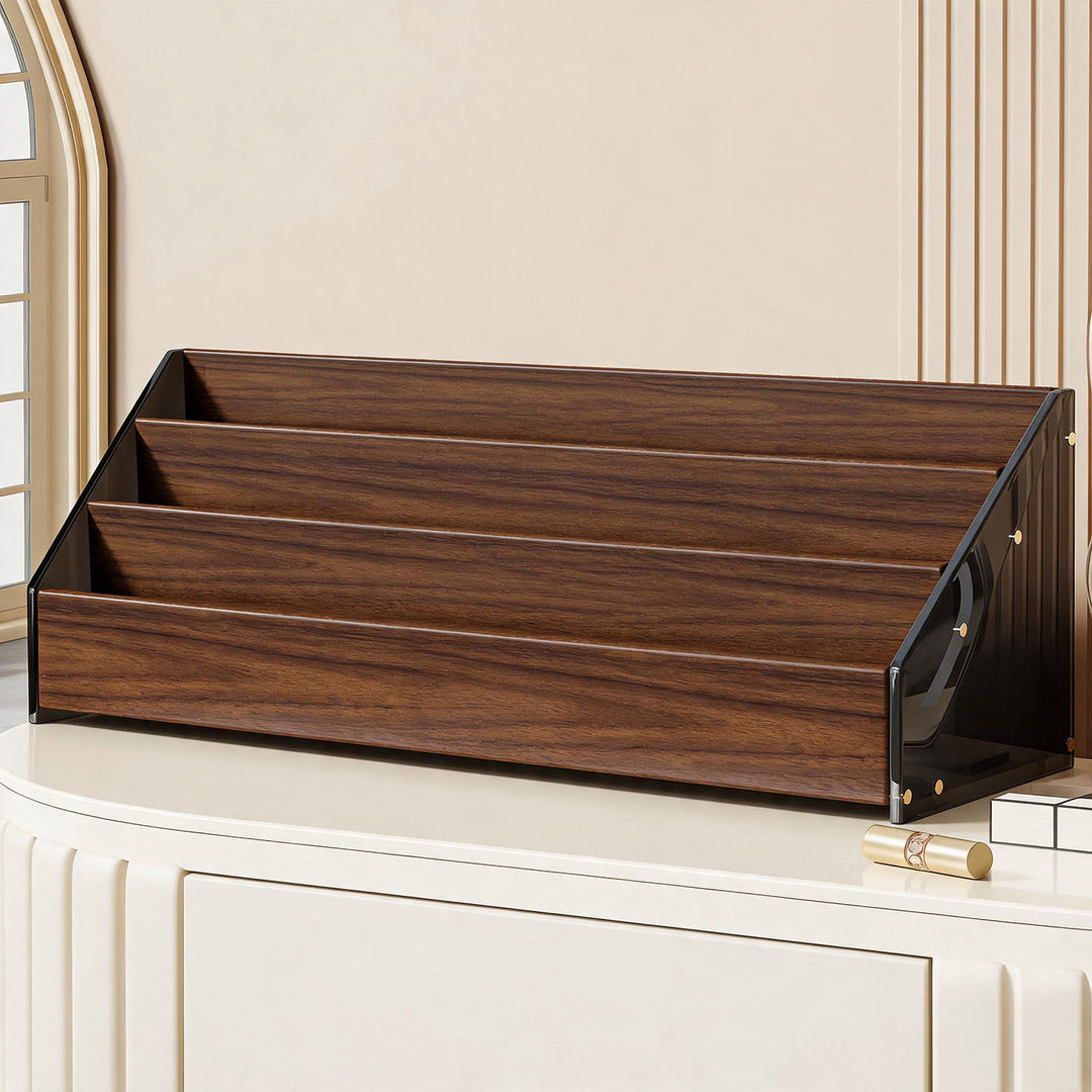 Angled Tiered Vanity Makeup Organizer