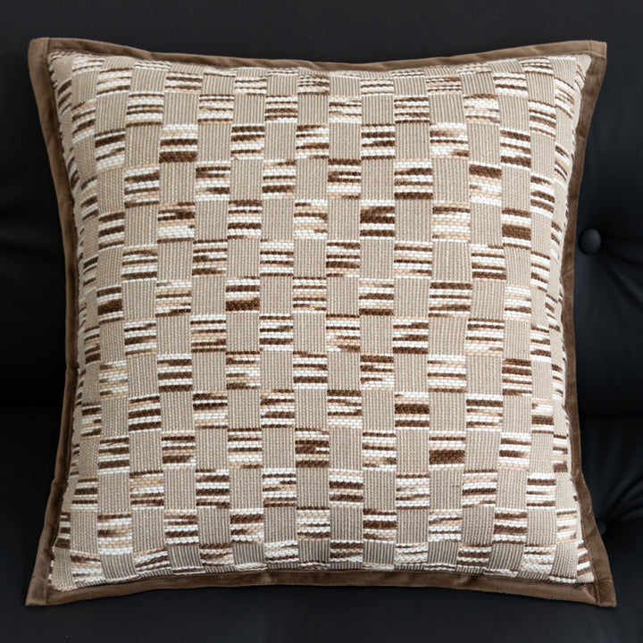 Decorative long cushion with texture pattern
