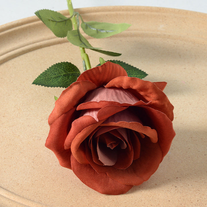 Realistic Silk Rose Decoration