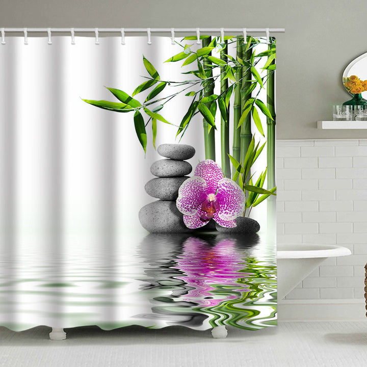 Tranquil Zen Nature Shower Curtain Stornfield