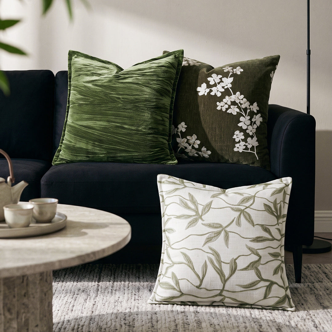 Decorative cushion made of luxurious velvet fabric