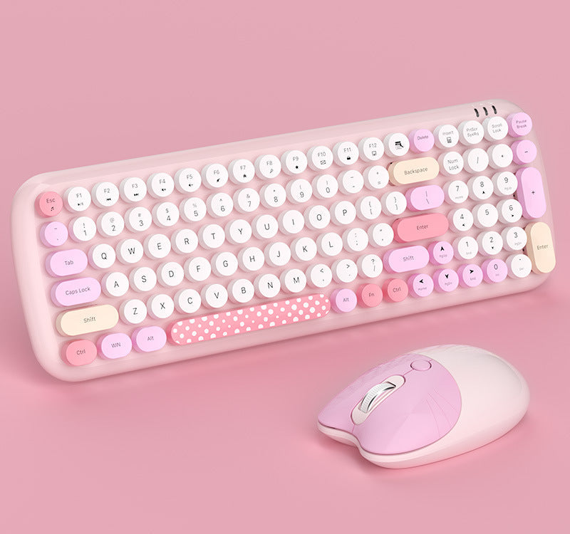 Retro-Inspired Wireless Keyboard and Mouse Set Stornfield