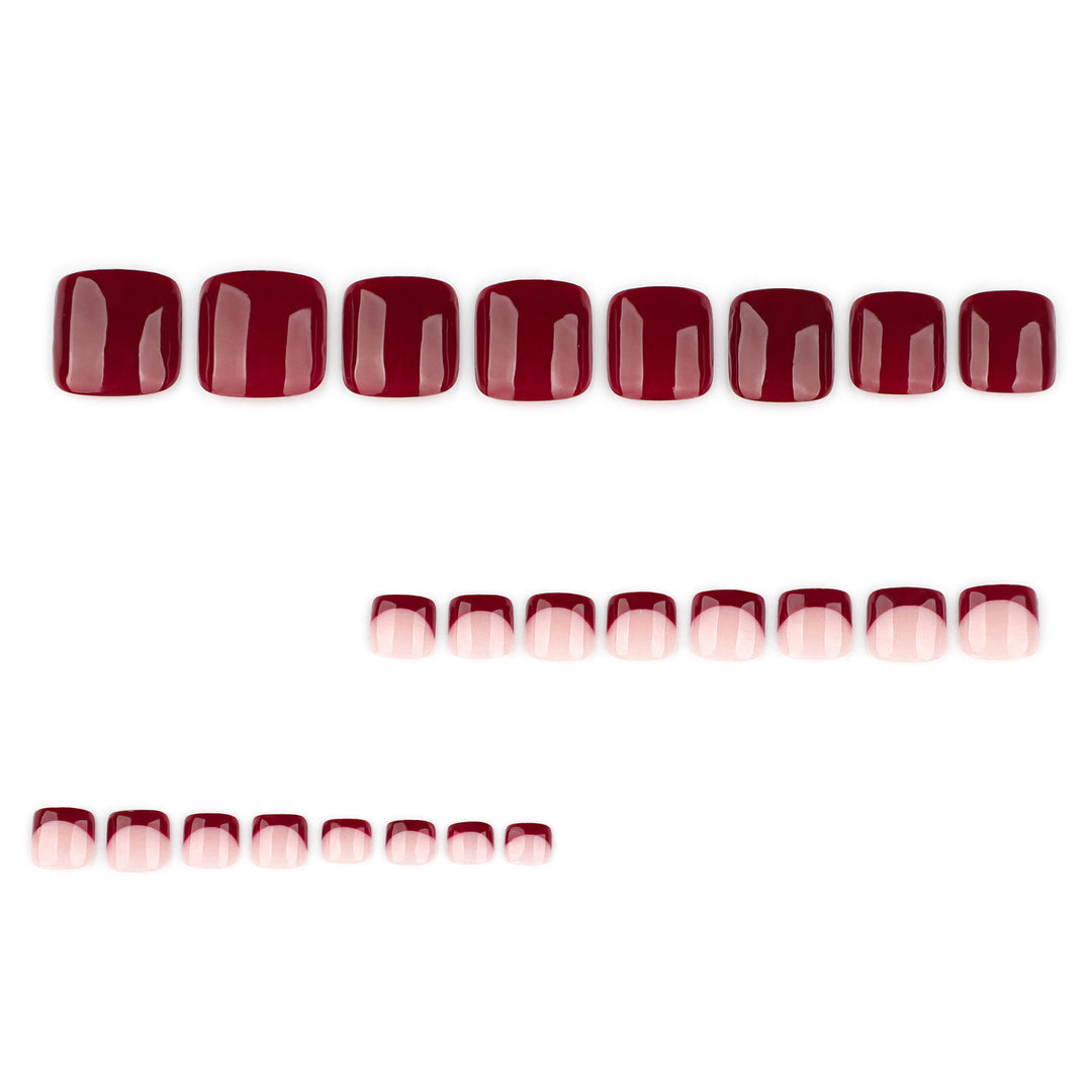 Artistic toenail design with elegant color gradient Stornfield