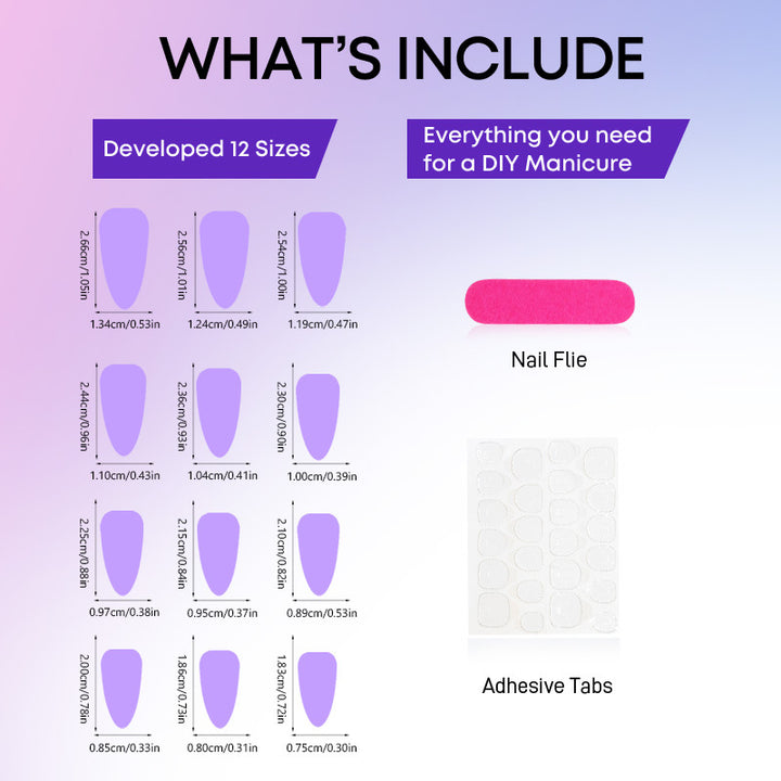 Nail set with elegant ombre design and creative decorations Stornfield