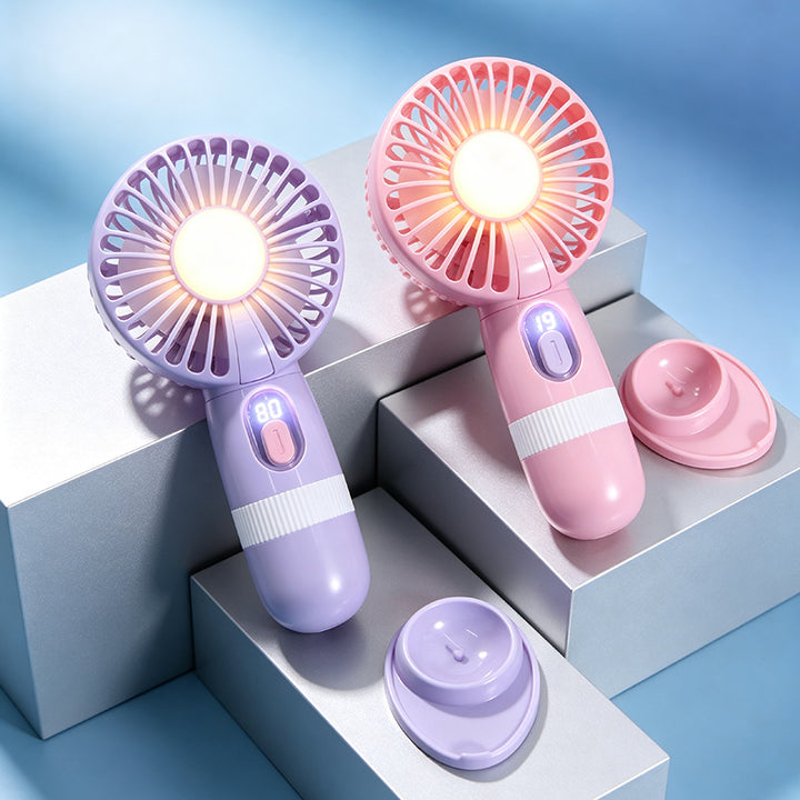 Women's portable mini fan with built-in LED light Stornfield