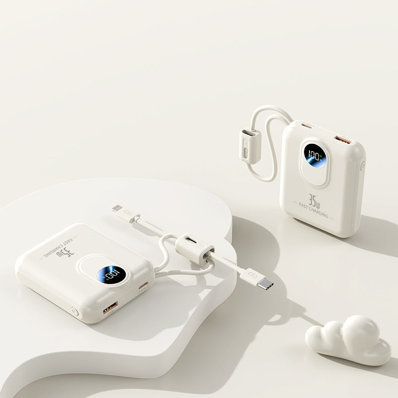 Power bank with fast charging function and integrated charging cables Stornfield