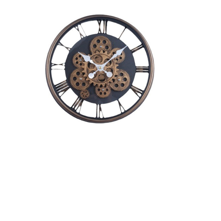 Elegant Wall Clock in Industrial Gear Design Stornfield