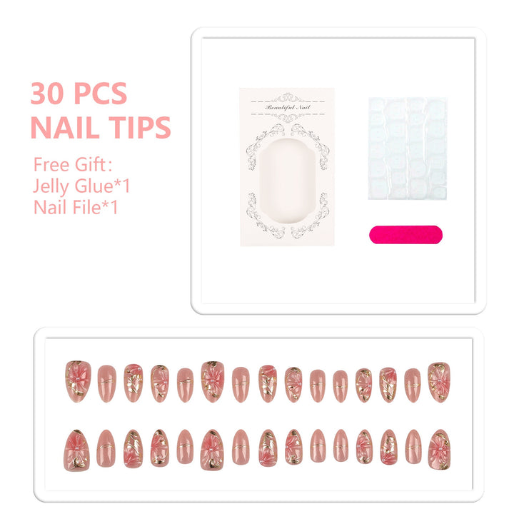 Artistic Floral Press-On Nail Set
