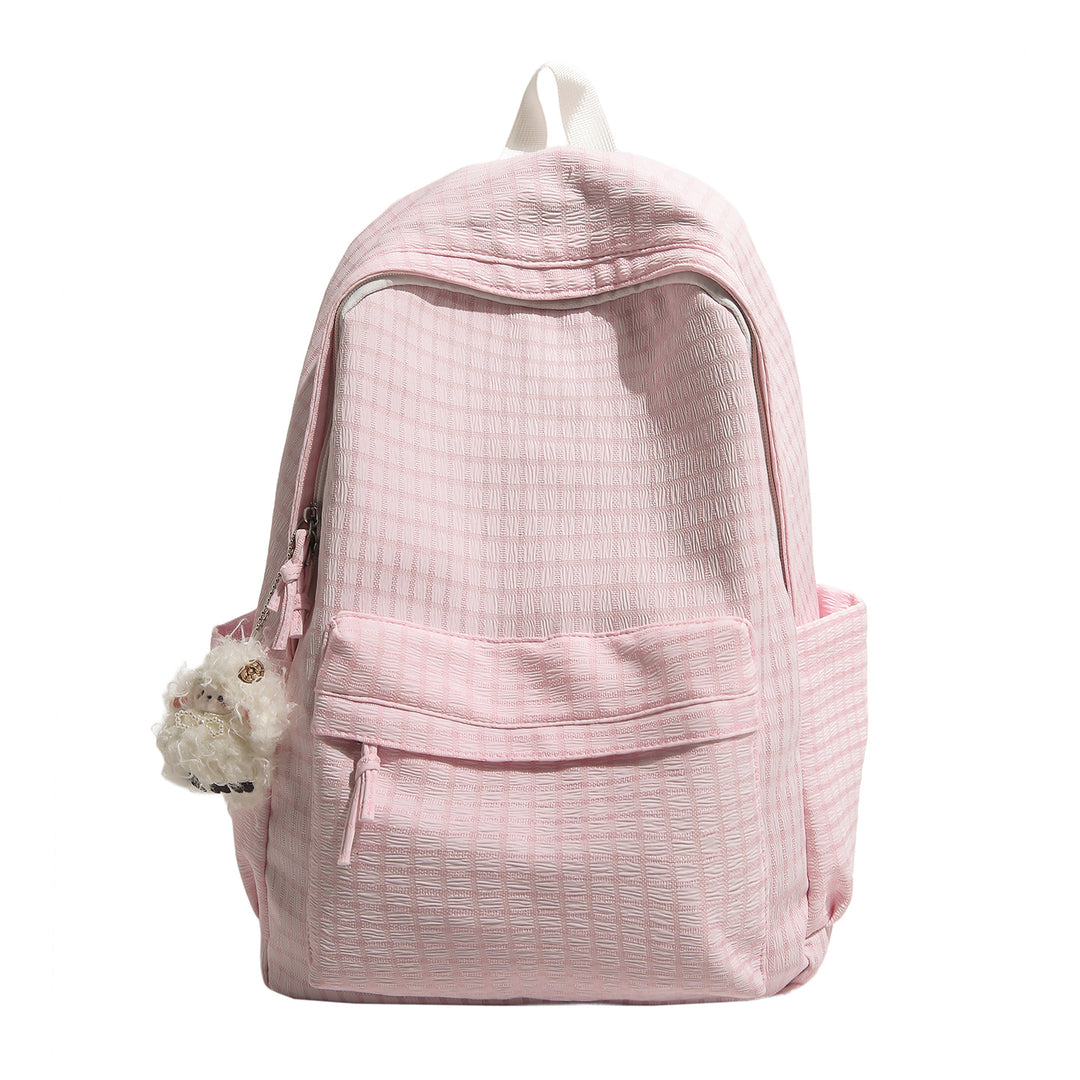 Checkered Patterned Multi-Pocket Backpack Stornfield