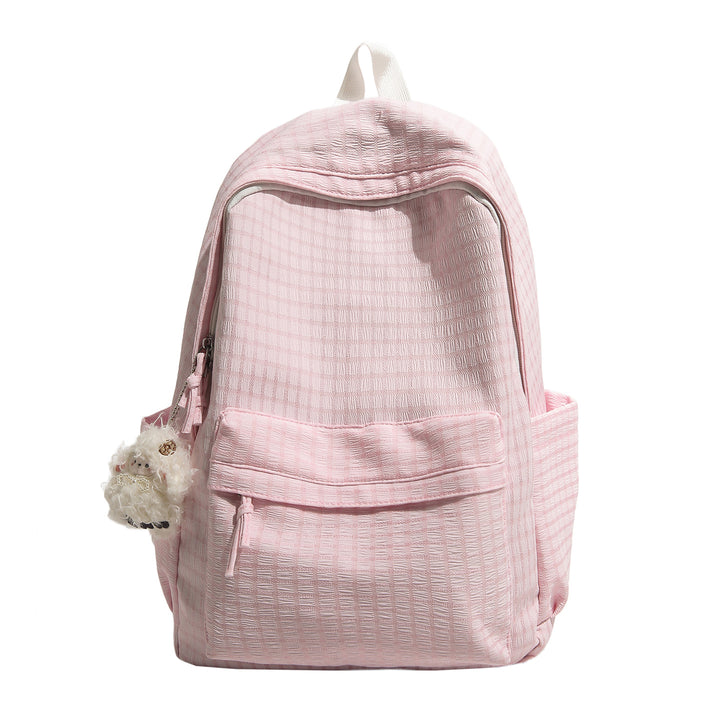 Checkered Patterned Multi-Pocket Backpack Stornfield