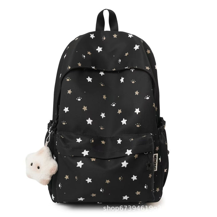 Star-Patterned Soft Fabric Backpack Stornfield