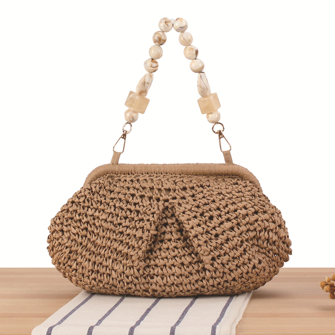 Handbag with Decorative Wooden Handles Stornfield