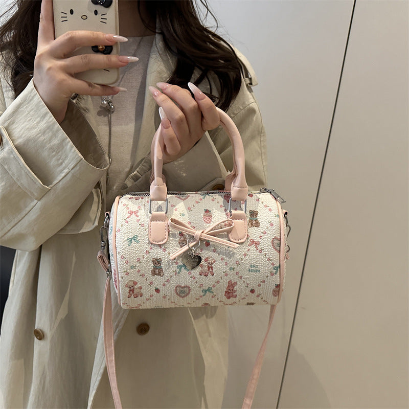 Floral Embroidered Mini Satchel