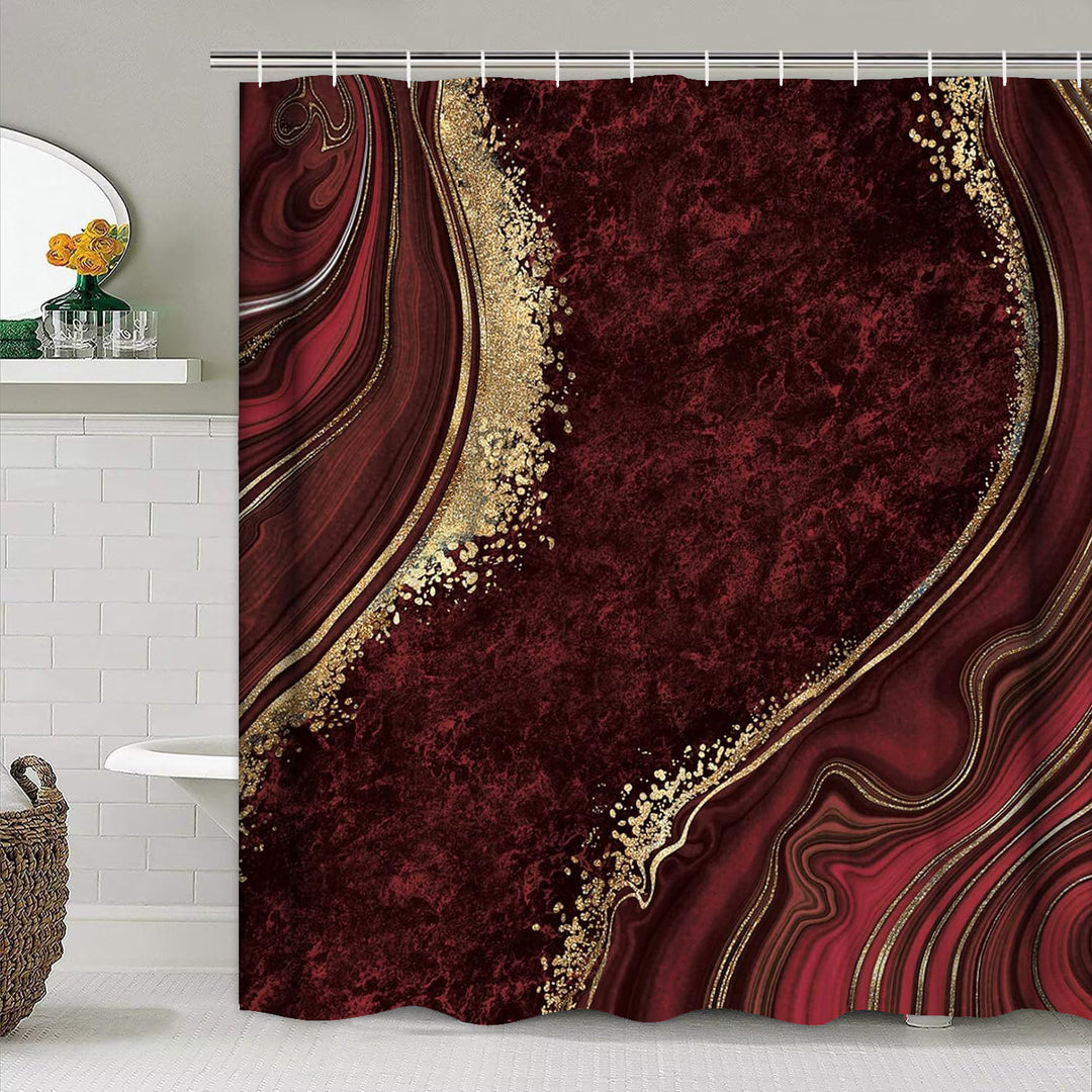 Artistic Marble Texture Shower Curtain Stornfield